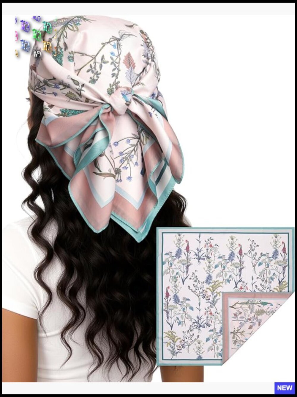 Reversible Satin Scarf Hair Wrap Elegant Silk-Like Headscarf Versatile Accessory